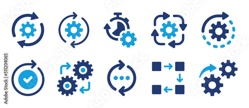 Obraz na plátně Business process icon set