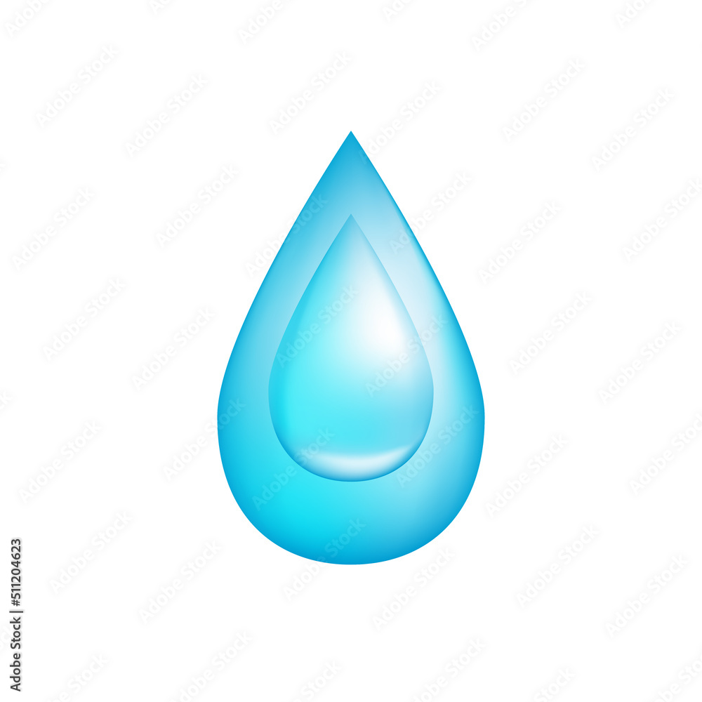 water drop 3D icon vector illustration water drop 3D icon vector illustration