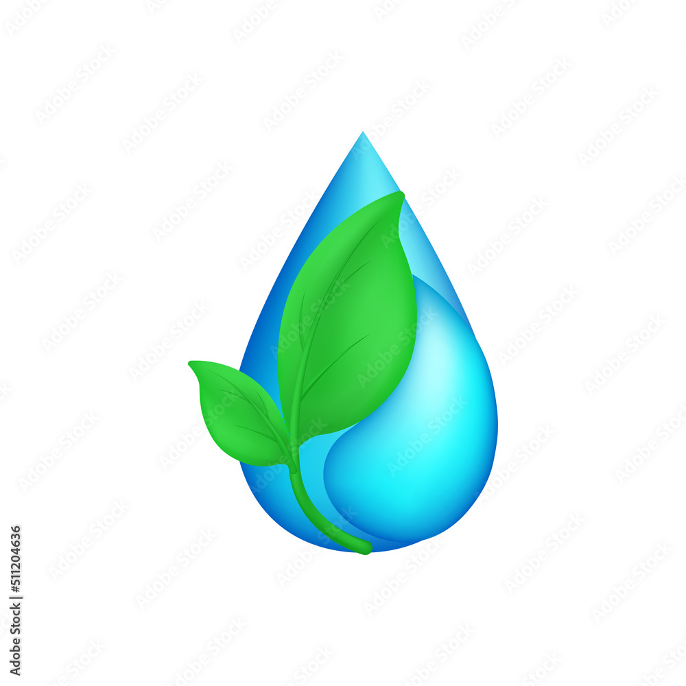 water drop 3D icon vector illustration water drop 3D icon vector illustration