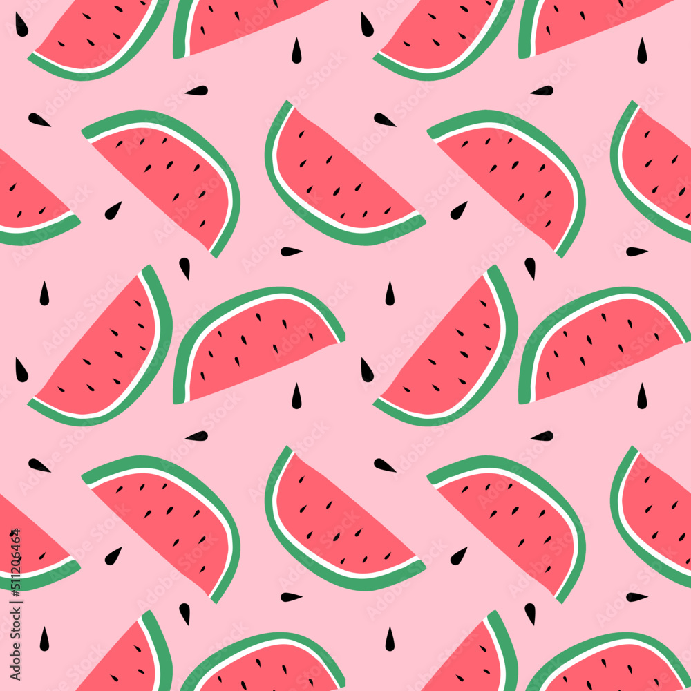 seamless pattern with watermelon. seamless pattern with watermelon.