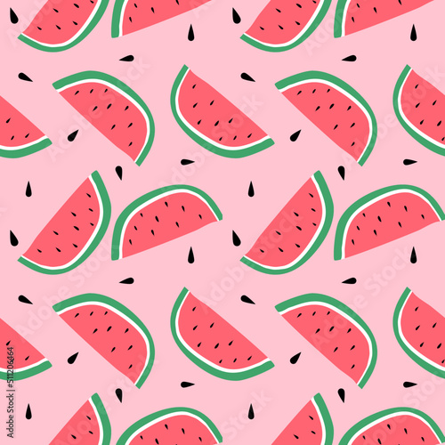 seamless pattern with watermelon.