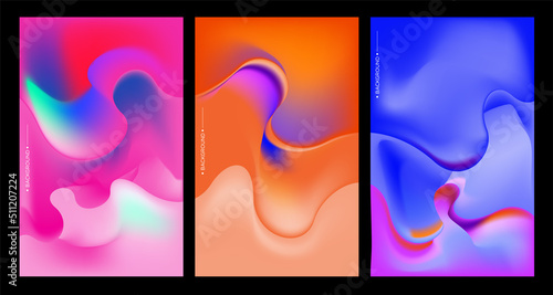 Colorful abstract fluid and geometric background. Space and Galaxy background illustration. Vector banner template.
