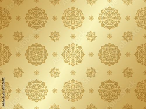 Asian art luxury banner pattern gold background  for decoration