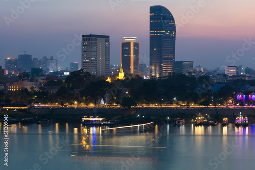 Phnom Penh Skyline and River