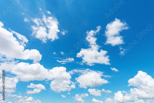 wonderful white clouds on blue sky