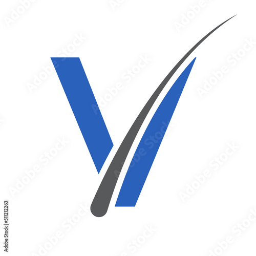 Hair treatment logo on V letter vector template. Dermatology logo design, Hair care treatment. Anti-dandruff flakes icon for shampoo. Anti-dandruff oil design