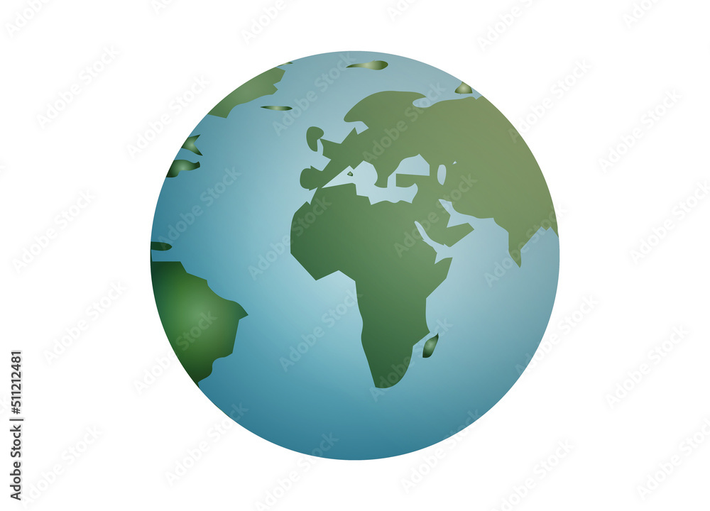 blauer Planet Erde mit grünen Kontinenten blauer Planet Erde mit grünen Kontinenten