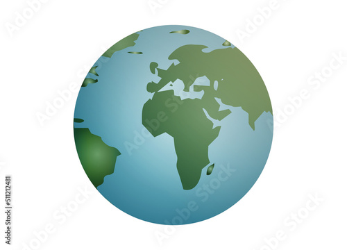 blauer Planet Erde mit grünen Kontinenten
