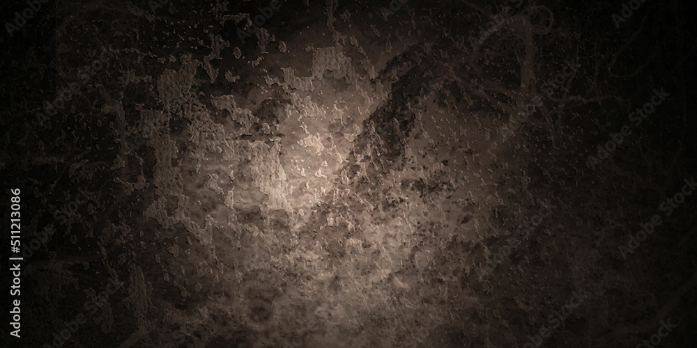 Fototapeta premium Dark black grunge textured concrete backdrop background. Panorama dark grey black slate background or texture. Vector black concrete texture. Stone wall background.
