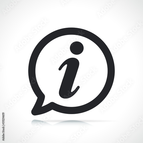information or info speech icon photo