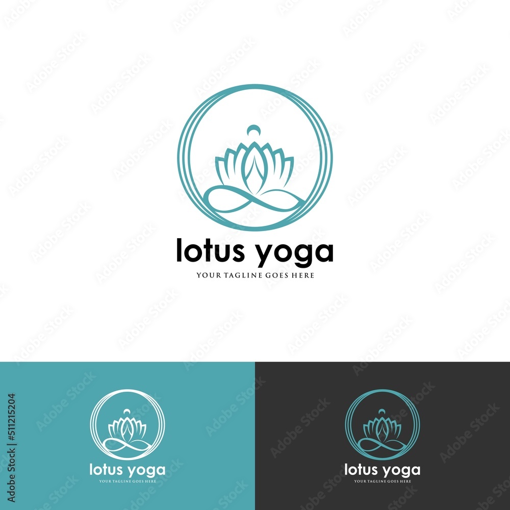 Vector yoga/spa icons and graphic design elements.