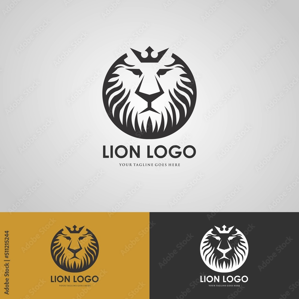 Vector illustration of a lion logo, emblem design. Vector illustration of a lion logo, emblem design.