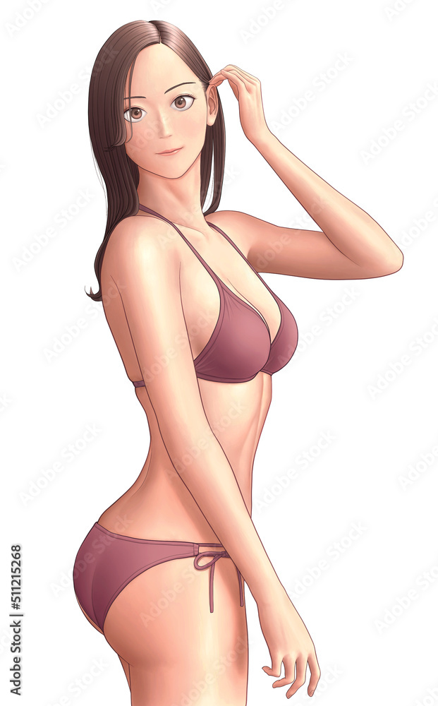 Fototapeta premium 水着の女性（背景なし版）