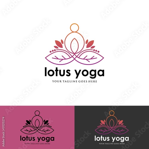 Vector yoga/spa icons and graphic design elements.