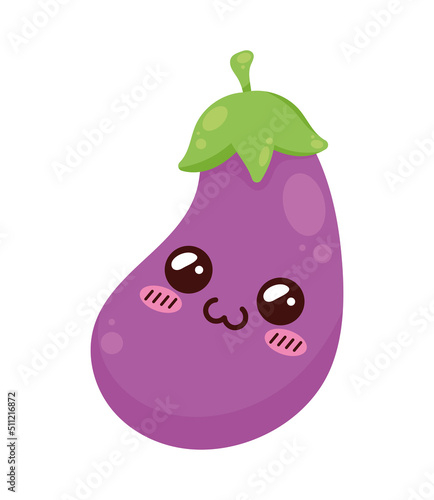 eggplant kawaii vegetable