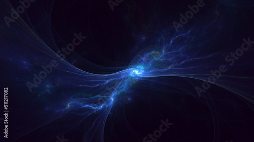 3D rendering abstract multicolor fractal light background