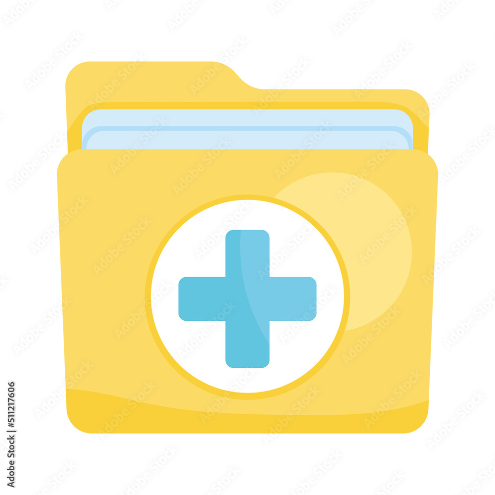 Fototapeta premium folder with medical cross