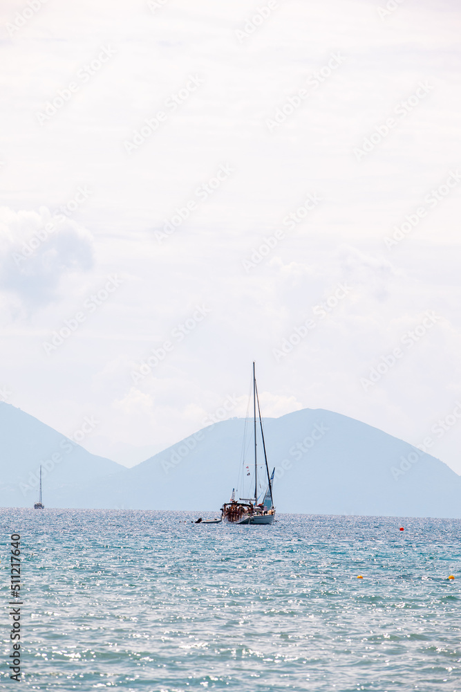 yacht near lefkada island