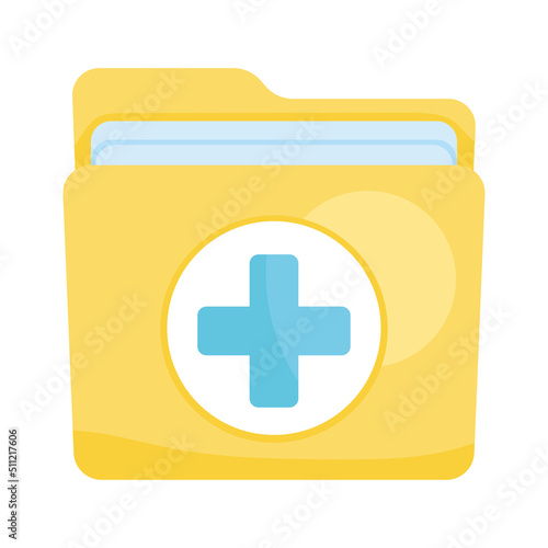 folder with medical cross