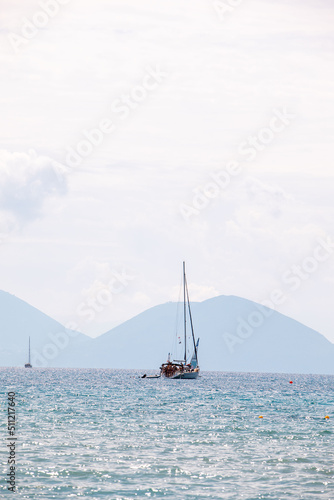 yacht near lefkada island