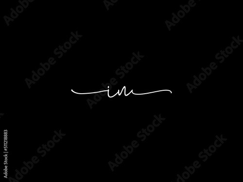 Premium IN Signature Logo, Signature In ni Logo Letter Vector Art For Fashion brand or Business