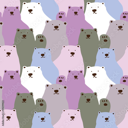 Seamless Pattern of Cartoon Bear Design