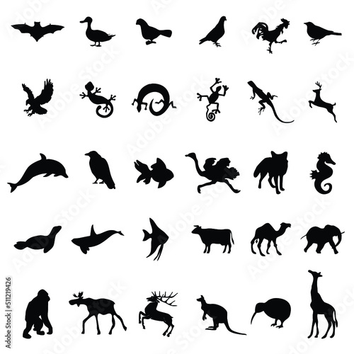 set of animals silhouettes © Irshad
