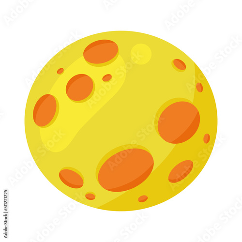 yellow planet space outer