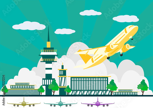 airport illustration