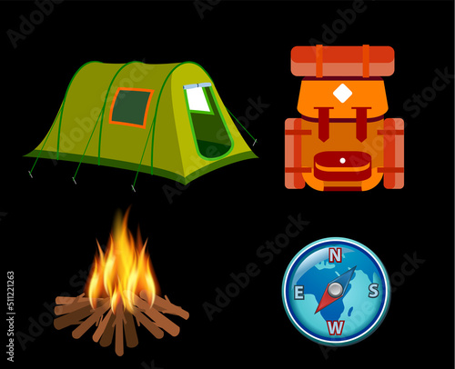 camping in a tent