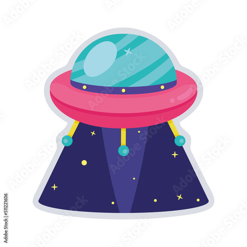 ufo space outer sticker