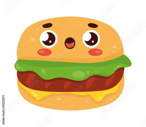 hamburger kawaii food