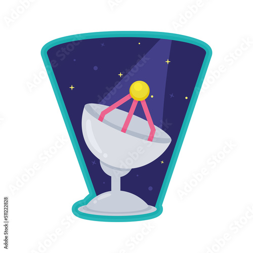 antena broadcast space outer sticker