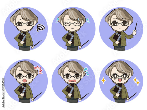 Illustrations of teachers in various poses