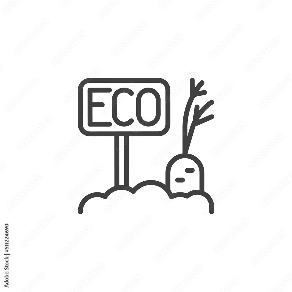 Ecological farming line icon
