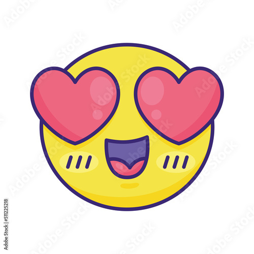 lovely emoticon with hearts