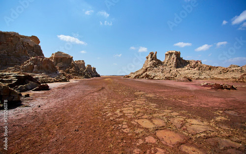 The mysterious salt-rock zone near the Dallol Volcano in the Danakil Desert, Afar Region, Ethiopia