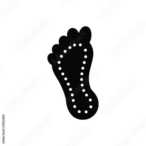 Black solid icon for sole