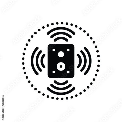 Black solid icon for echo reverberation