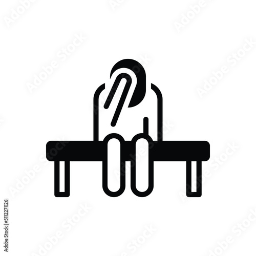 Black solid icon for temporal