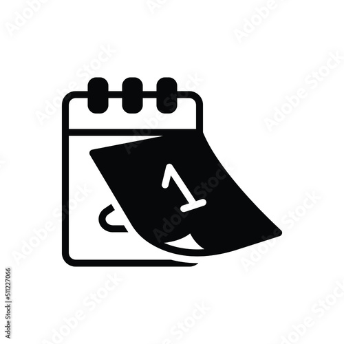 Tableau sur toile Black solid icon for tomorrow