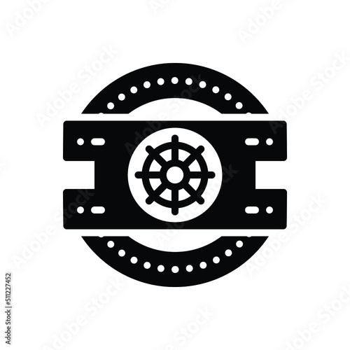 Black solid icon for vault