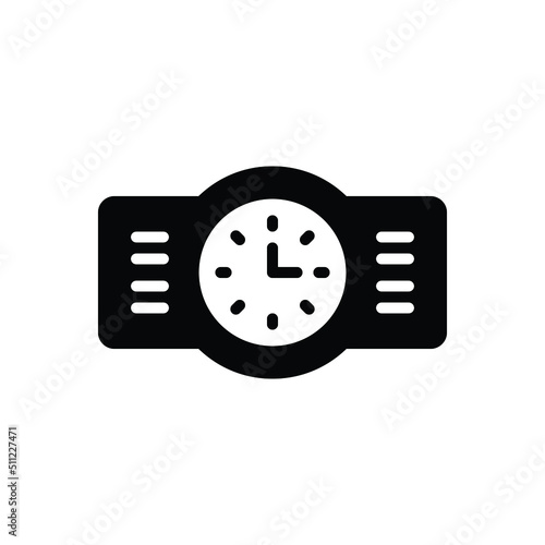 Black solid icon for analog