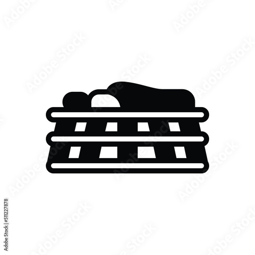 Black solid icon for death
