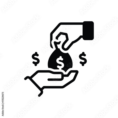 Black solid icon for lenders