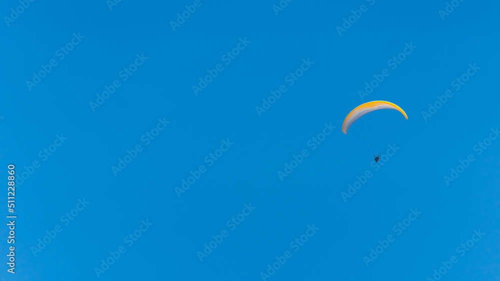 paragliding in the blue sky. High quality photo paragliding in the blue sky. High quality photo