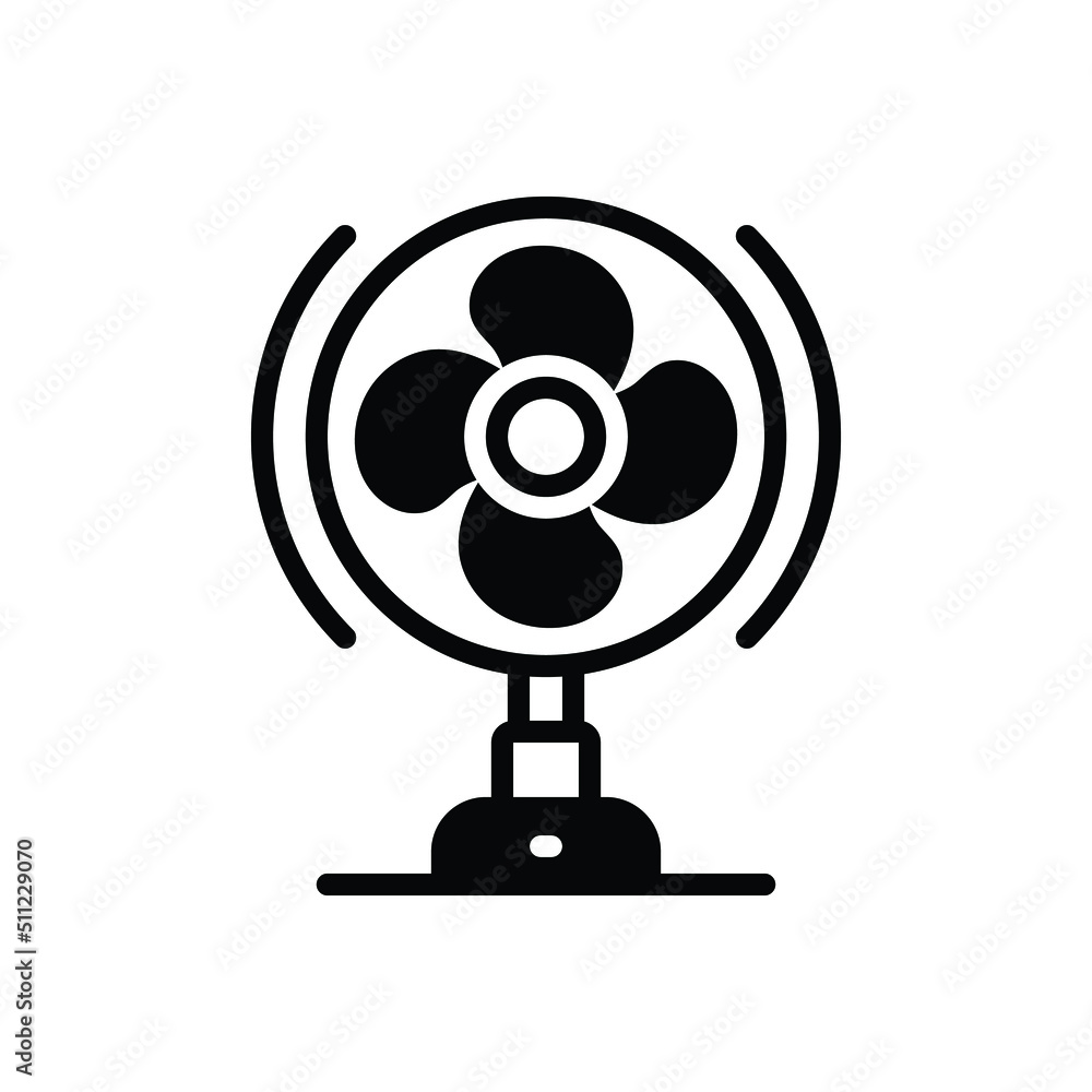 Black solid icon for fan spiracle Black solid icon for fan spiracle