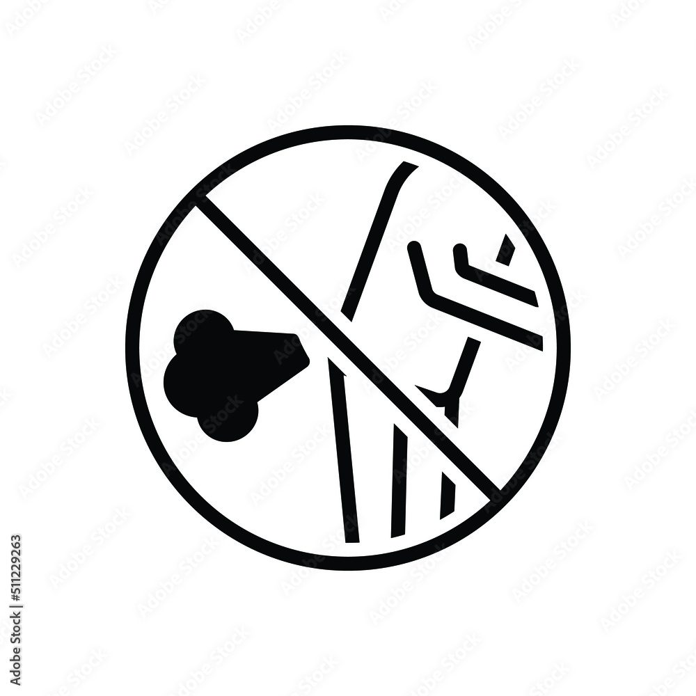 Black solid icon for forbidden Black solid icon for forbidden