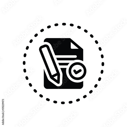 Black solid icon for declare