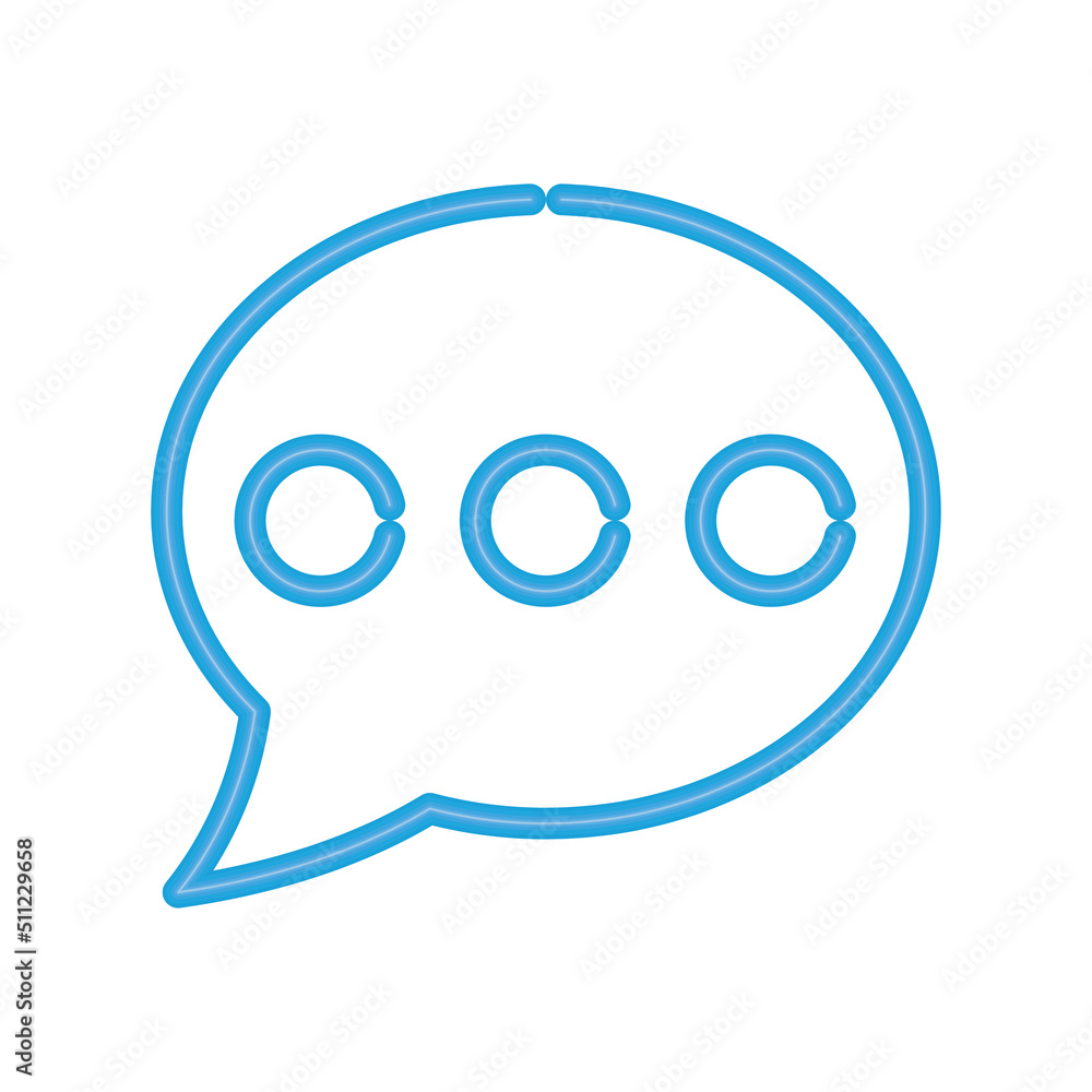 speech bubble neon light style speech bubble neon light style